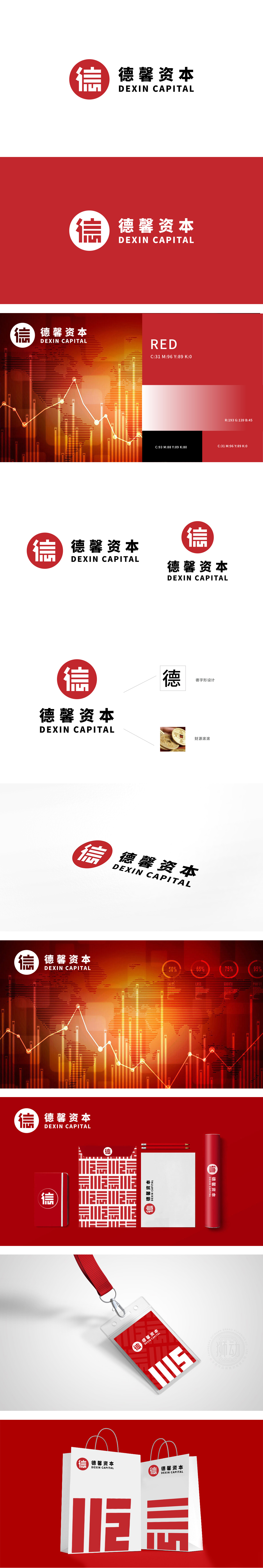 德馨资本 金融财务 LOGO设计