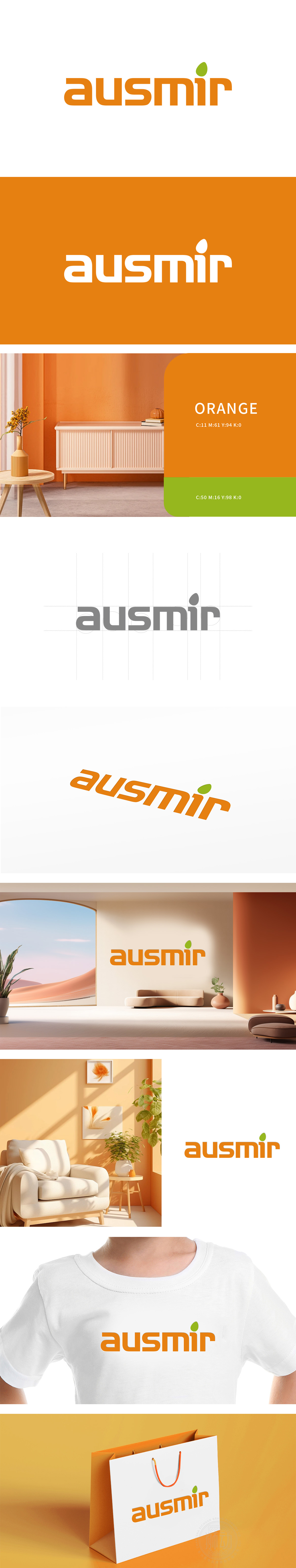 ausmir	家居装饰	LOGO设计