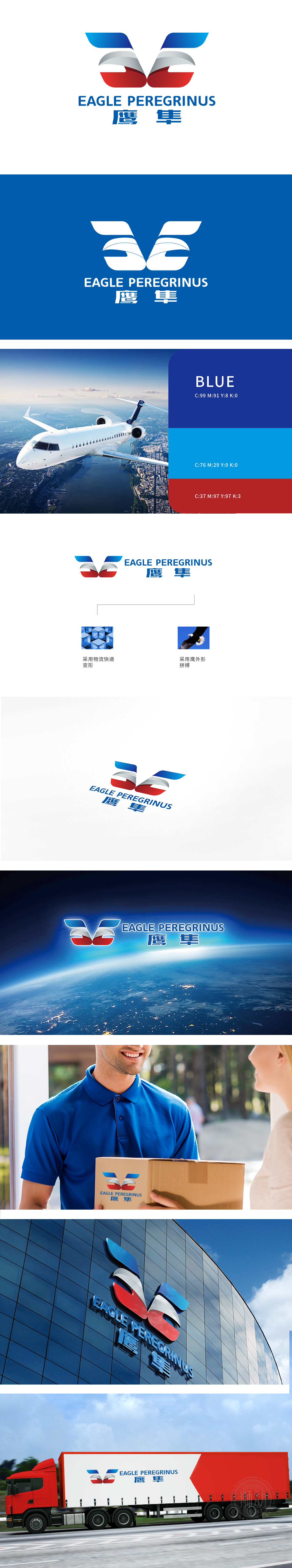 鹰隼 物流/快递 LOGO设计