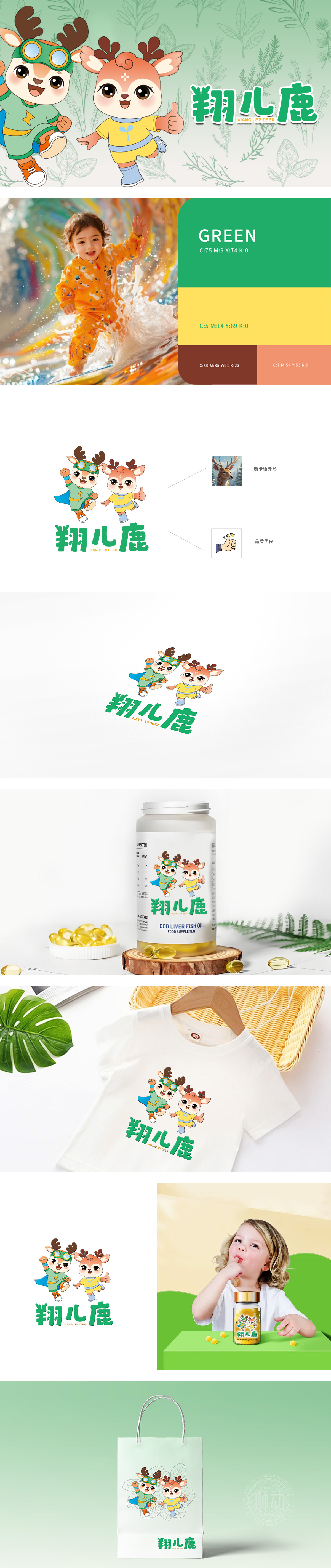 翔儿鹿组合IP	药品	吉祥物设计
