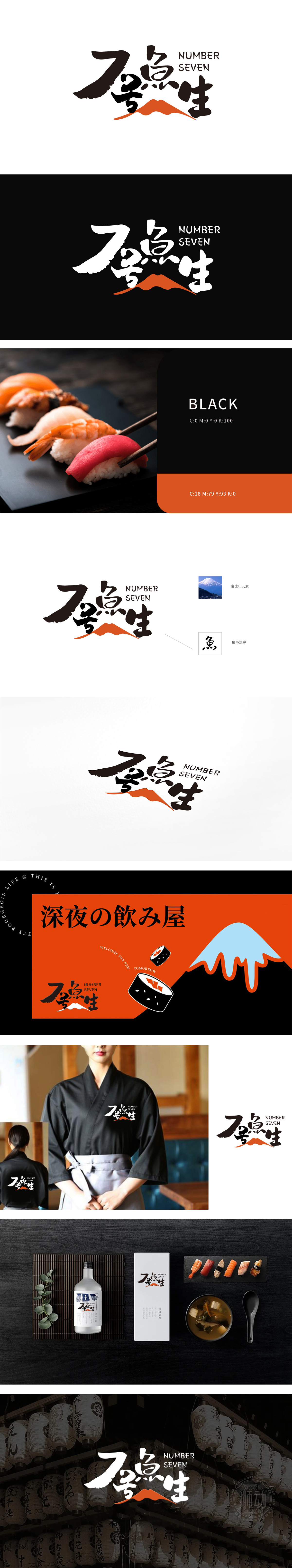 7号鱼生	餐饮	LOGO设计