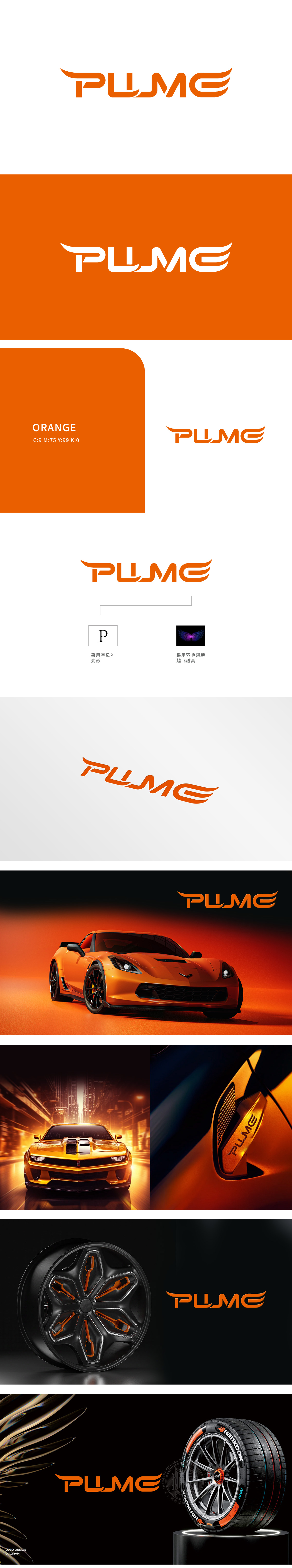 羽集 车辆养护/租赁/销售 LOGO设计