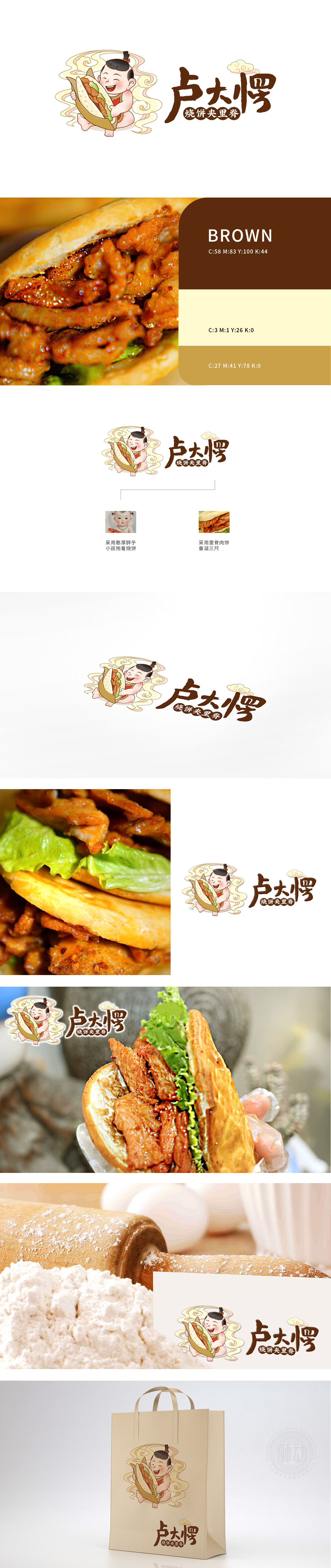 卢大愣烧饼夹里脊	吉祥物设计