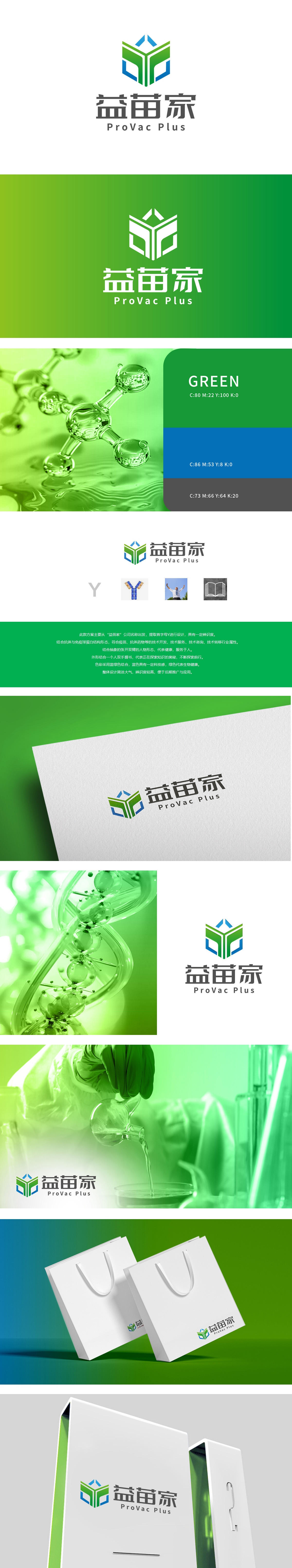 益苗家 医疗服务 LOGO设计