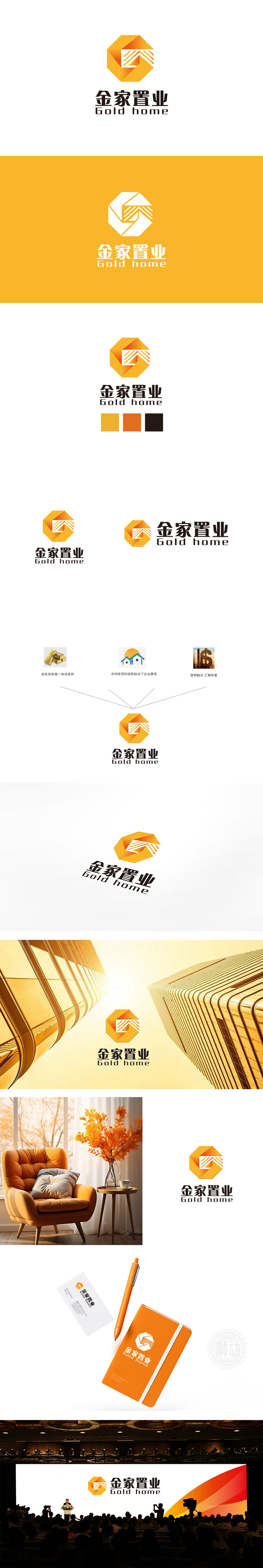 金家置业房地产物业LOGO设计
