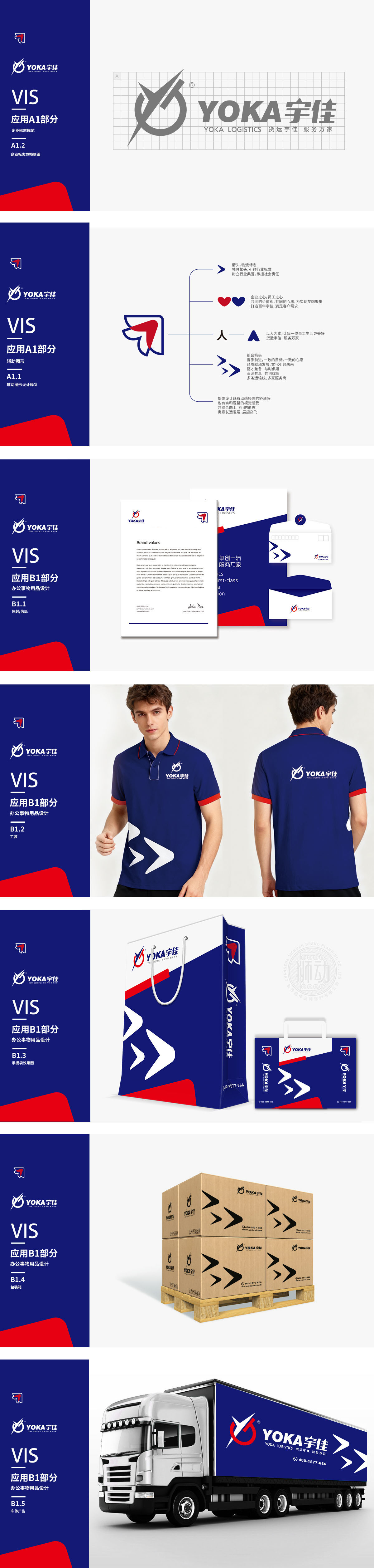 宇佳物流 物流/快递 VI设计