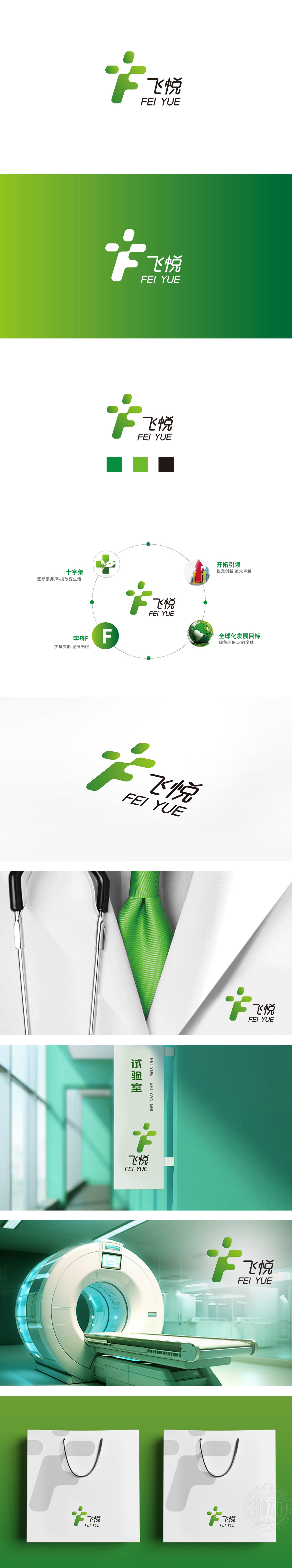 飞悦 医疗服务 LOGO设计