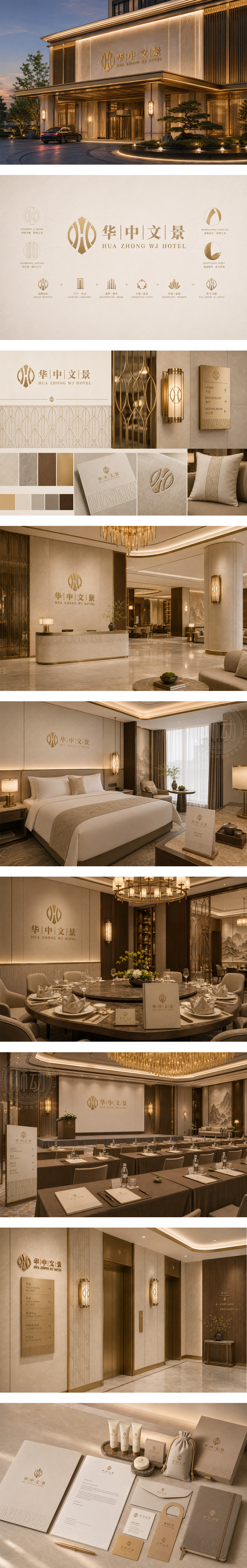 华中文景高端酒店奢华度假新中式酒店东方美学酒店酒店住宿会议接待宴会餐饮