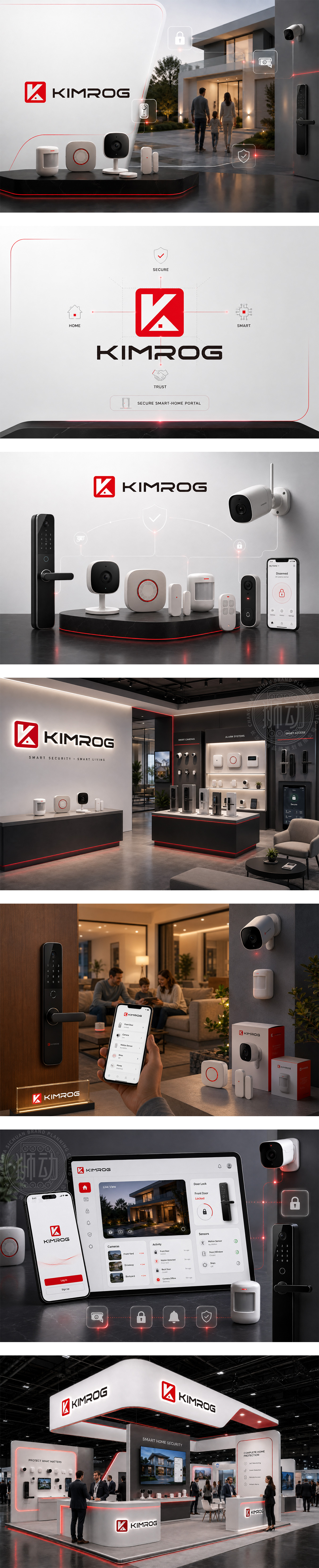 KIMROG家庭安防烟雾报警器消费电子安防智能监控安防摄像头入户安全系统