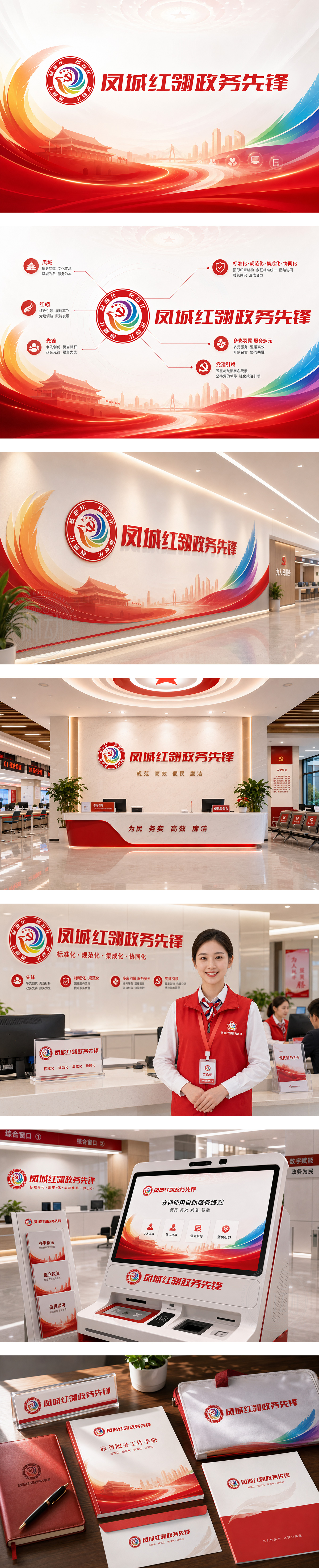 凤城红领政务先锋政务服务中心便民服务党建引领政务服务红色先锋服务品牌