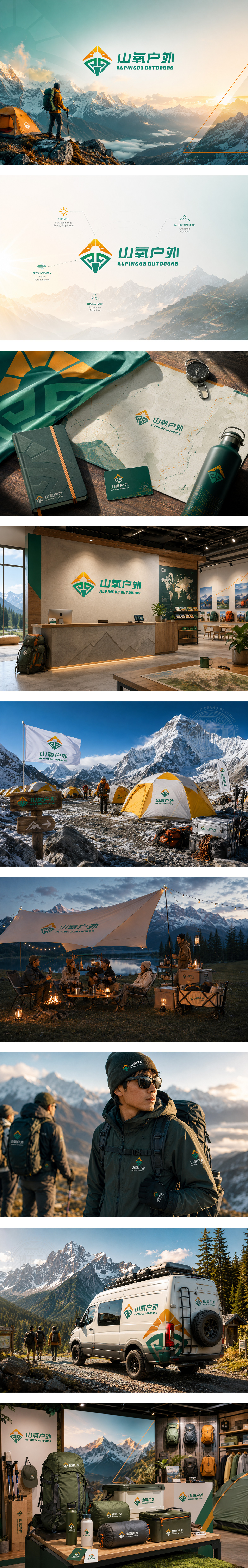 山氧户外探索自然露营装备徒步登山轻量化探险旅行服务品牌