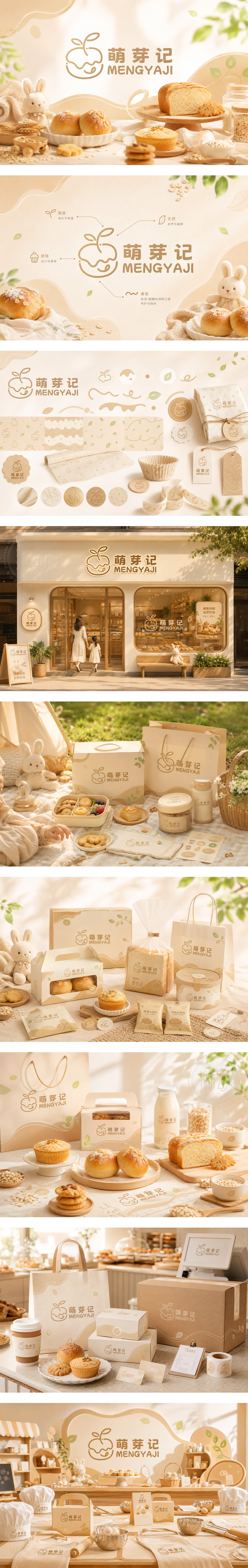 萌芽记儿童烘焙手工烘焙天然烘焙健康零食现烤面包轻食甜点烘焙品牌
