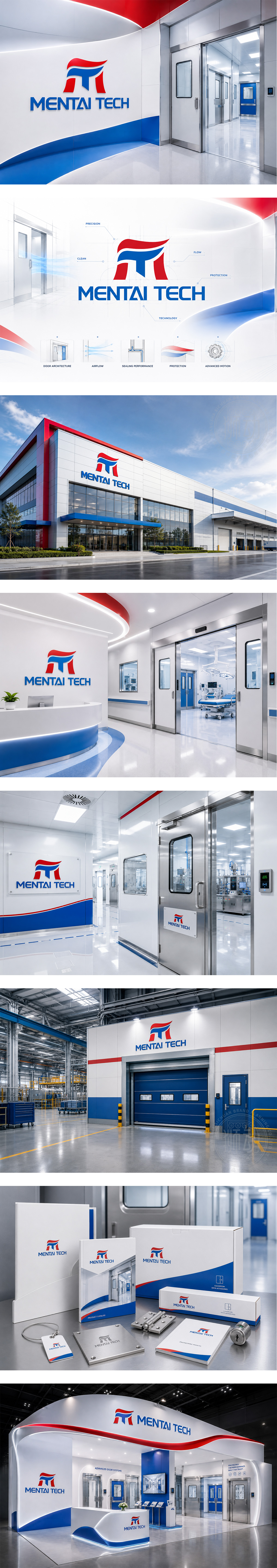 MENTAI TECH洁净门医用门工业自动门净化车间门窗系统工厂科技门控硬件加工